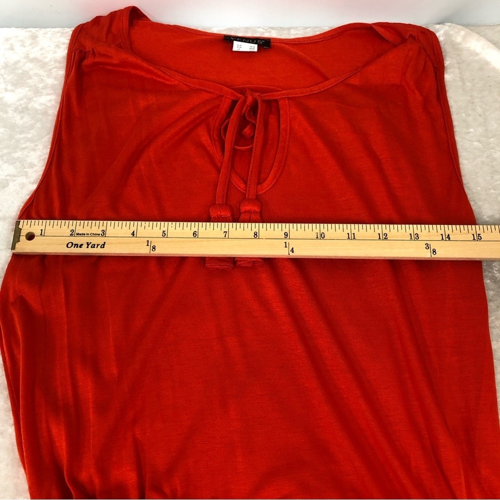 VENUS Red Sleeveless Maxi Dress with Tassel Tie - Picture 2 of 4
